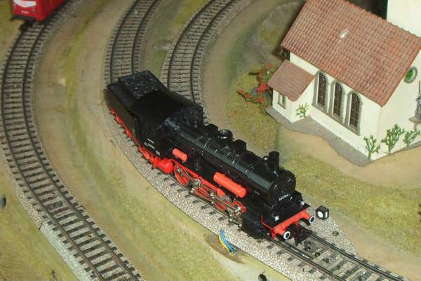 Die BR 55 beim rangieren.